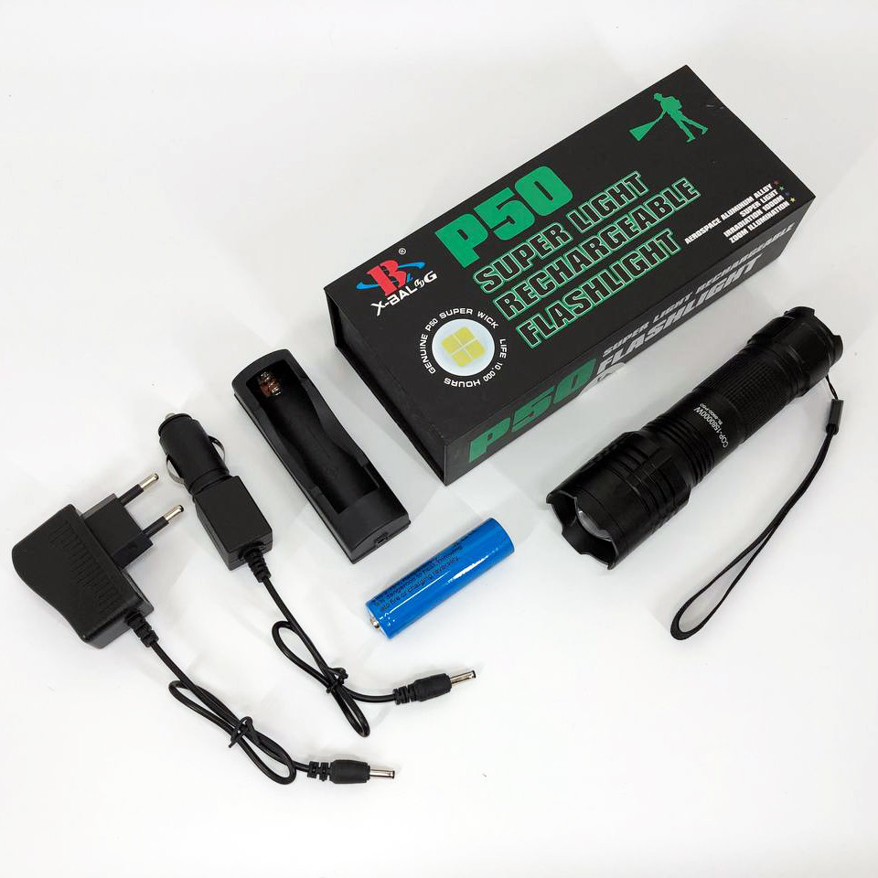 Усиленный ручной фонарик Bailong BL-8900-P50, Ручной фонарь с двумя режимами работы UG-81 Львов - изображение 12