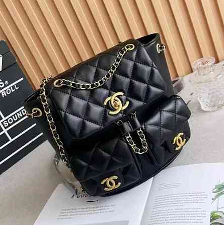 Женский кожаный рюкзак (Черный) Киев