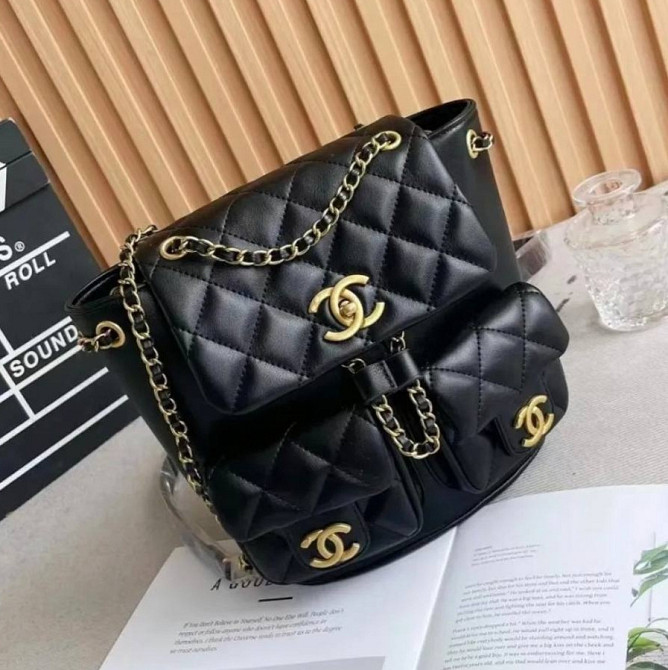 Женский кожаный рюкзак (Черный) Киев - изображение 1