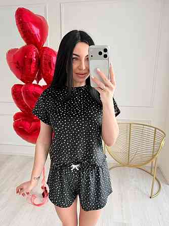 Женская стильная домашняя пижама с велюром Одесса