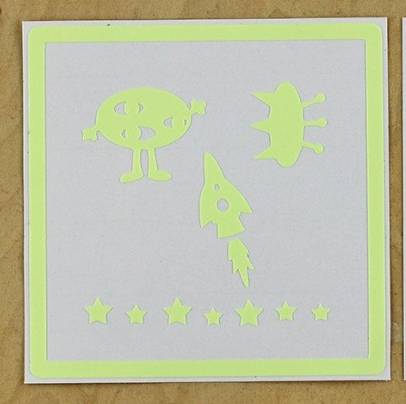 Люмінесцентна наклейка Космос 10 на 10 см салатовий Київ - фото 3