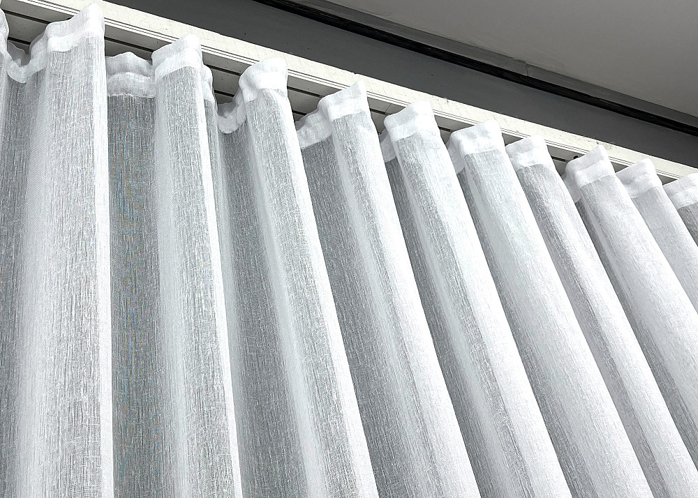 Тюль преміум льон фактурний “Costa” колір білий 1960т Київ - фото 8