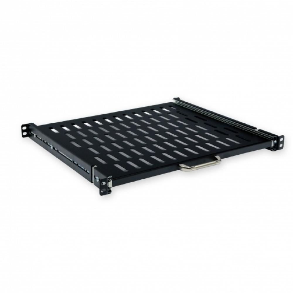 Полиця висувна 19" CMS UA-SHSL-400B 1U 400 мм, чорна Київ - фото 1