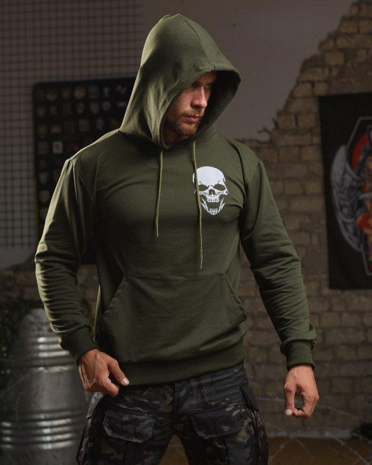 Худи maklin   Далі Бога Немає  олива НП4879 Одесса - изображение 4