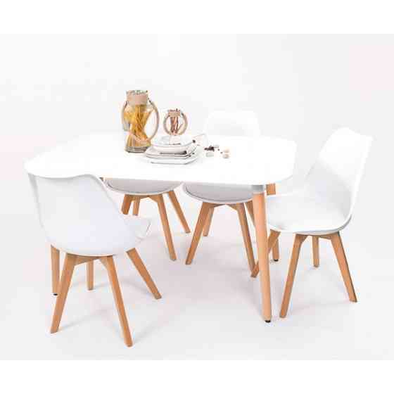 Стілець Тор м'який обідній білий Дніпро