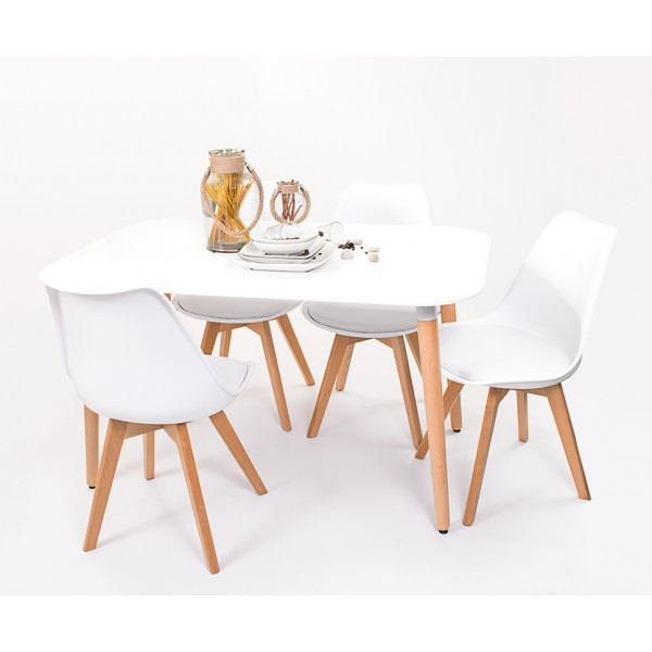 Стілець Тор м'який обідній білий Дніпро - фото 5