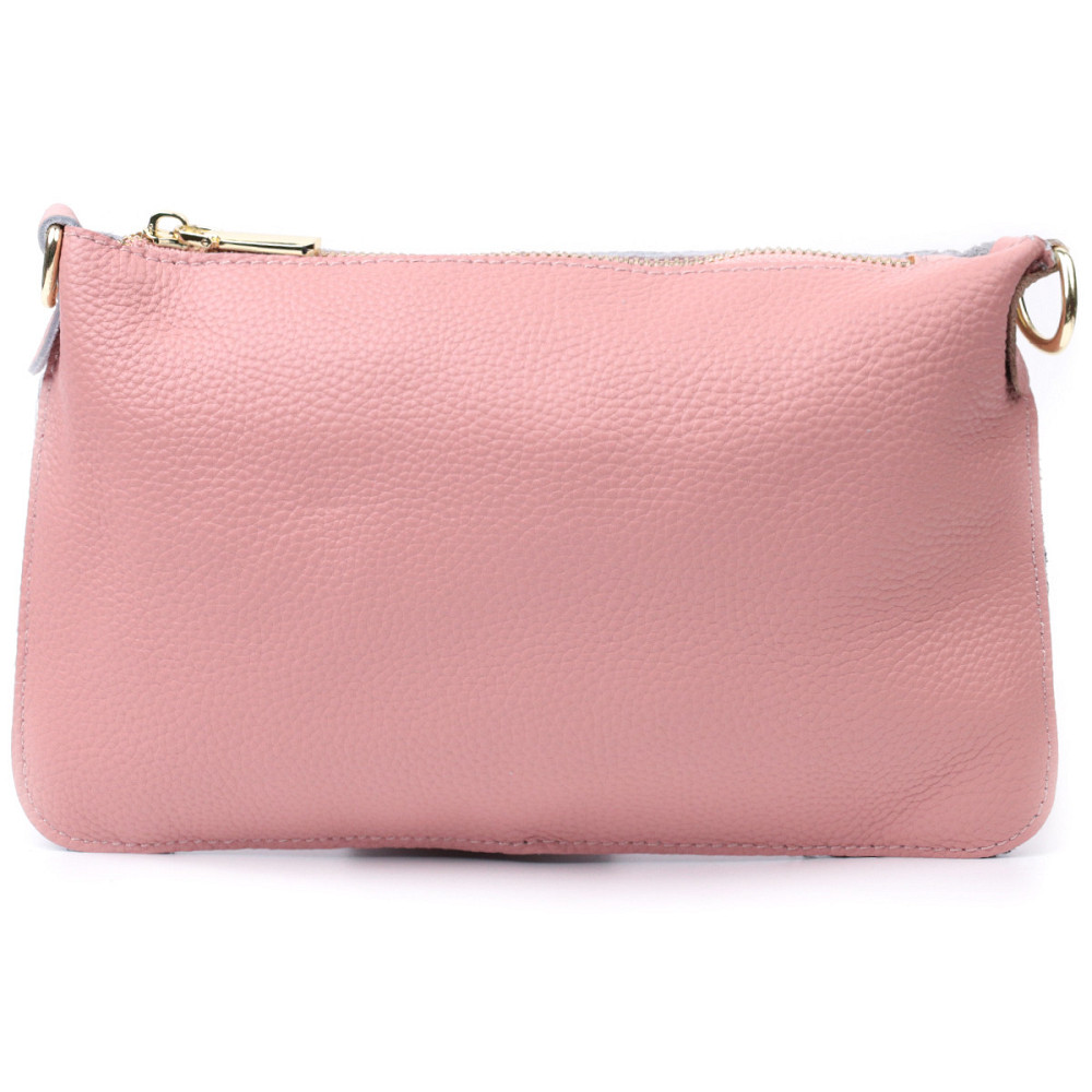 Красива жіноча сумка-клатч з двома ременями з натуральної шкіри Vintage 22644 Рожева Київ - фото 5