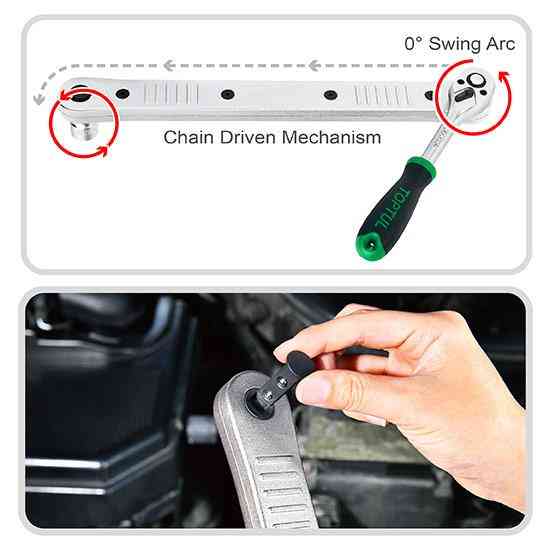 Подовжувач-редуктор для роботи в обмеженому просторі 3/8"x1/4", 3/8x3/8 з адаптерами TOPTUL CAPA0812 Одеса