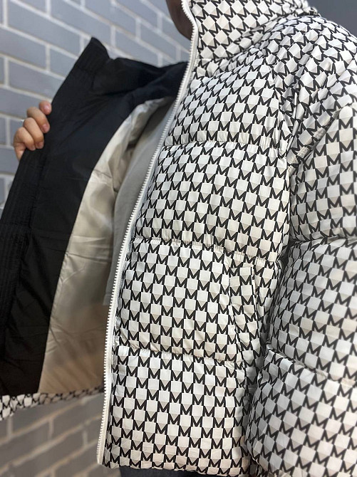 Куртка жіноча Lady Yep 9005 пуффер оверсайз принт літера М біла, білий, 44 Київ - фото 3