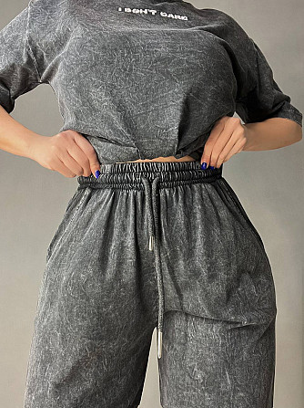 Костюм женский Coast Moda 4351 брюки с футболкой с вышивкой графит, графит, S Одесса - изображение 3