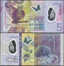 S. Tome e Principe Сан-Томе и Принсипи - 5 Dobras 2016 2018 polymer UNC Полтава