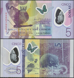 S. Tome e Principe Сан-Томе і Прінсіпі - 5 Dobras 2016 2018 polymer UNC Полтава - фото 1