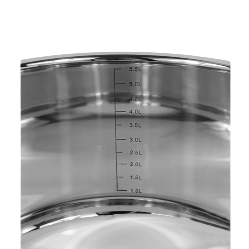 Каструля нержавіюча сталь 5,5л 24*13,5см 5415 KAMILLE Житомир - фото 3