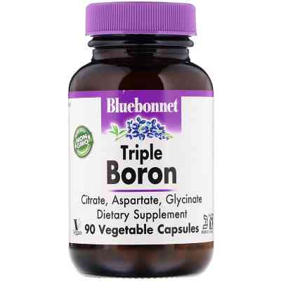 Мінерали Bluebonnet Nutrition Потрійний бор 3мг, Triple Boron, 90 вегетаріанських капсул (BLB-00685) Вінниця