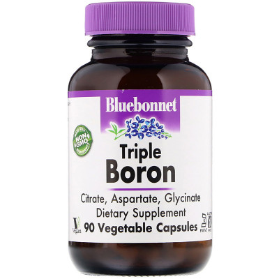 Мінерали Bluebonnet Nutrition Потрійний бор 3мг, Triple Boron, 90 вегетаріанських капсул (BLB-00685) Вінниця - фото 1