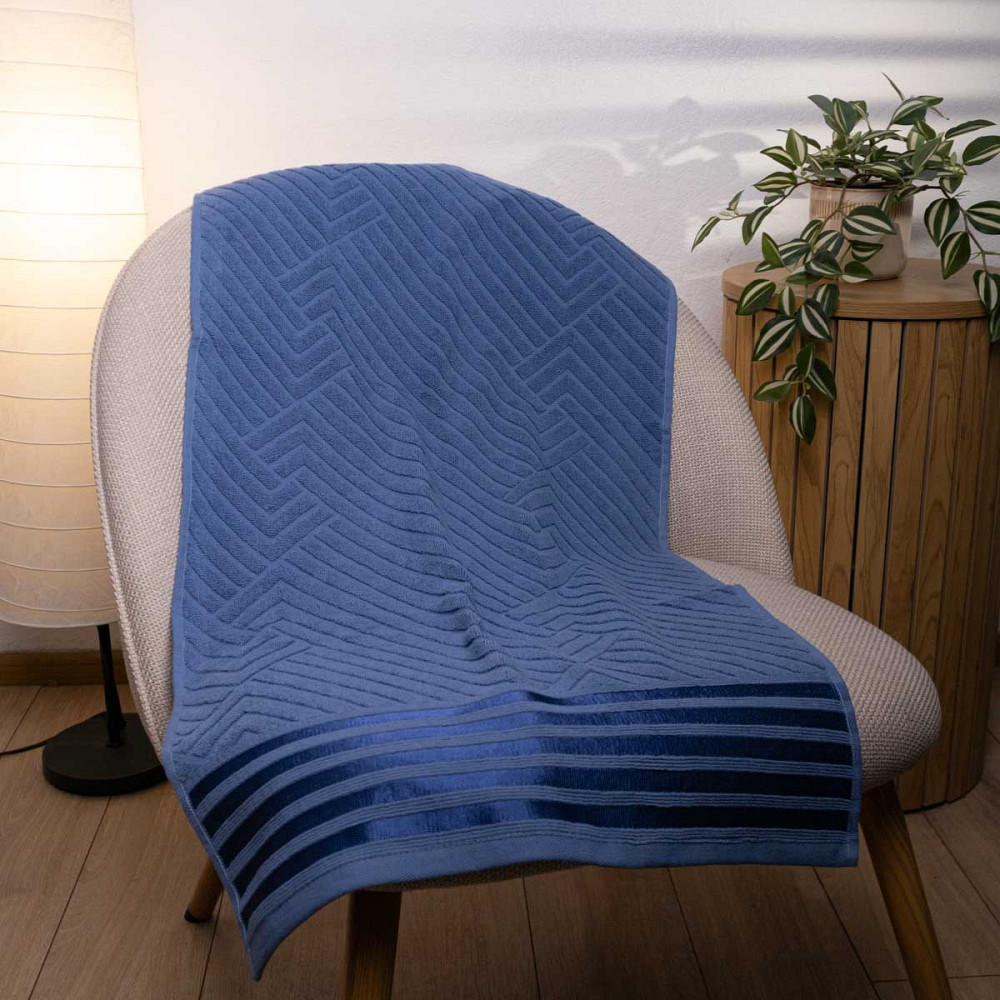 Полотенце махровое среднее SOFT GM Textile 50х90см 500г/м2 (Синий) Сумы - изображение 3