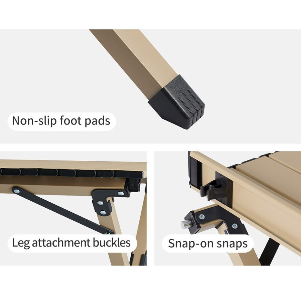 Складной стол Naturehike Simple Star T01 CNK2550JJ018, 89х60 см, алюминий, бежевый Ровно - изображение 7