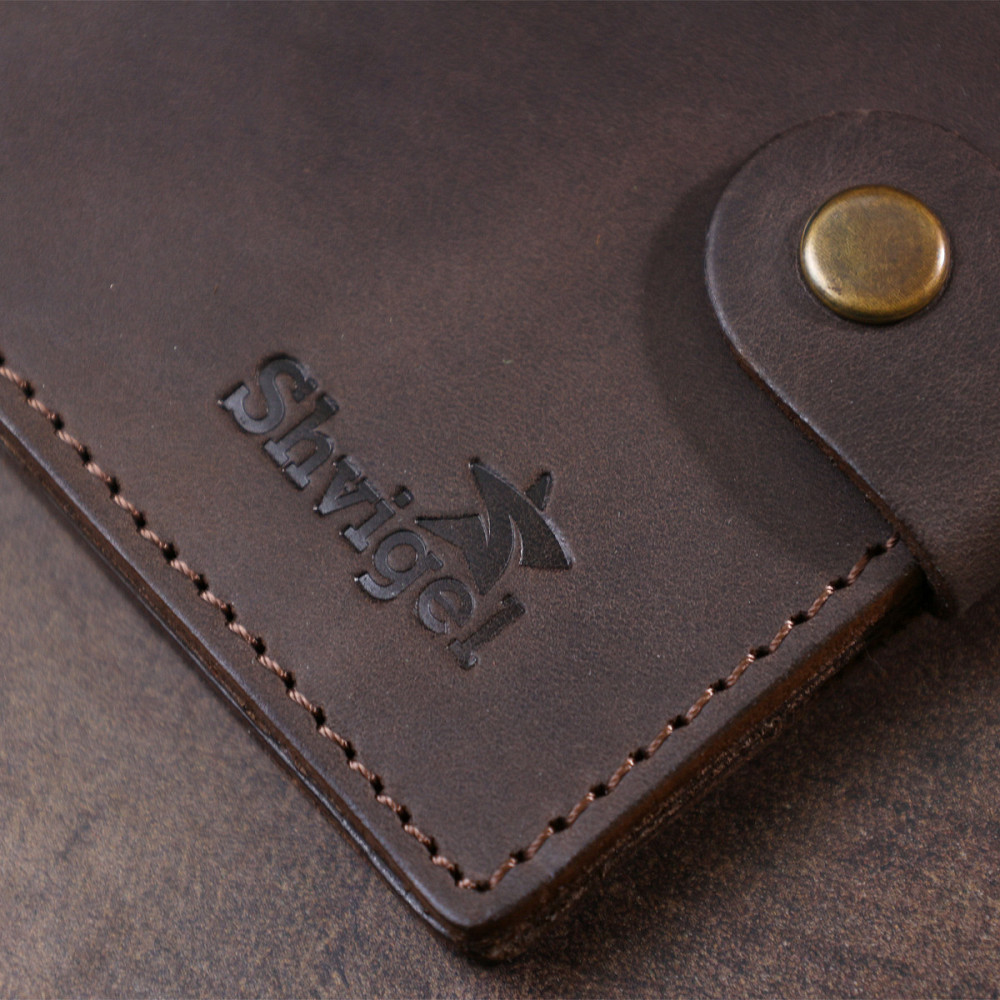 Шкіряний чоловічий гаманець Shvigel 16475 Коричневий Київ - фото 10