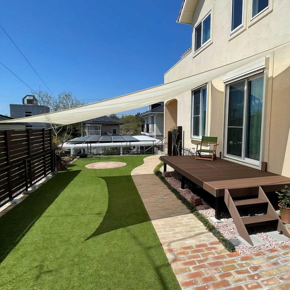 Тент навіс затінюючий прямокутний 3х5м сітка (Молочний) Вінниця - фото 2