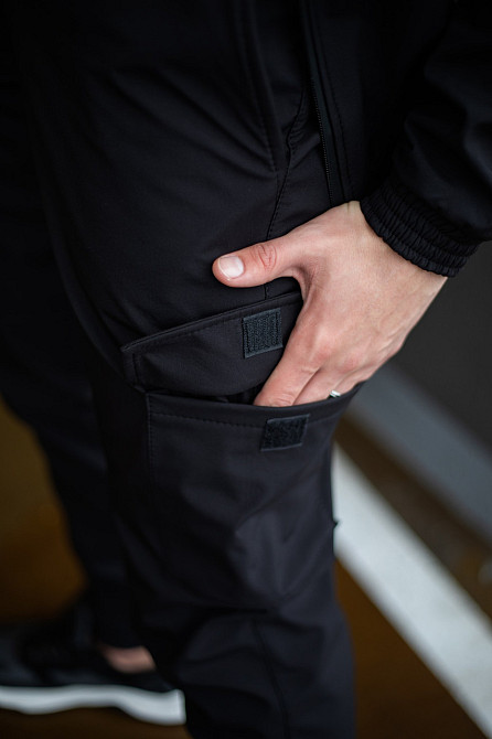 Мужские тактические брюки Softshell теплые штаны на флисе с карманами армейские софтшелл 