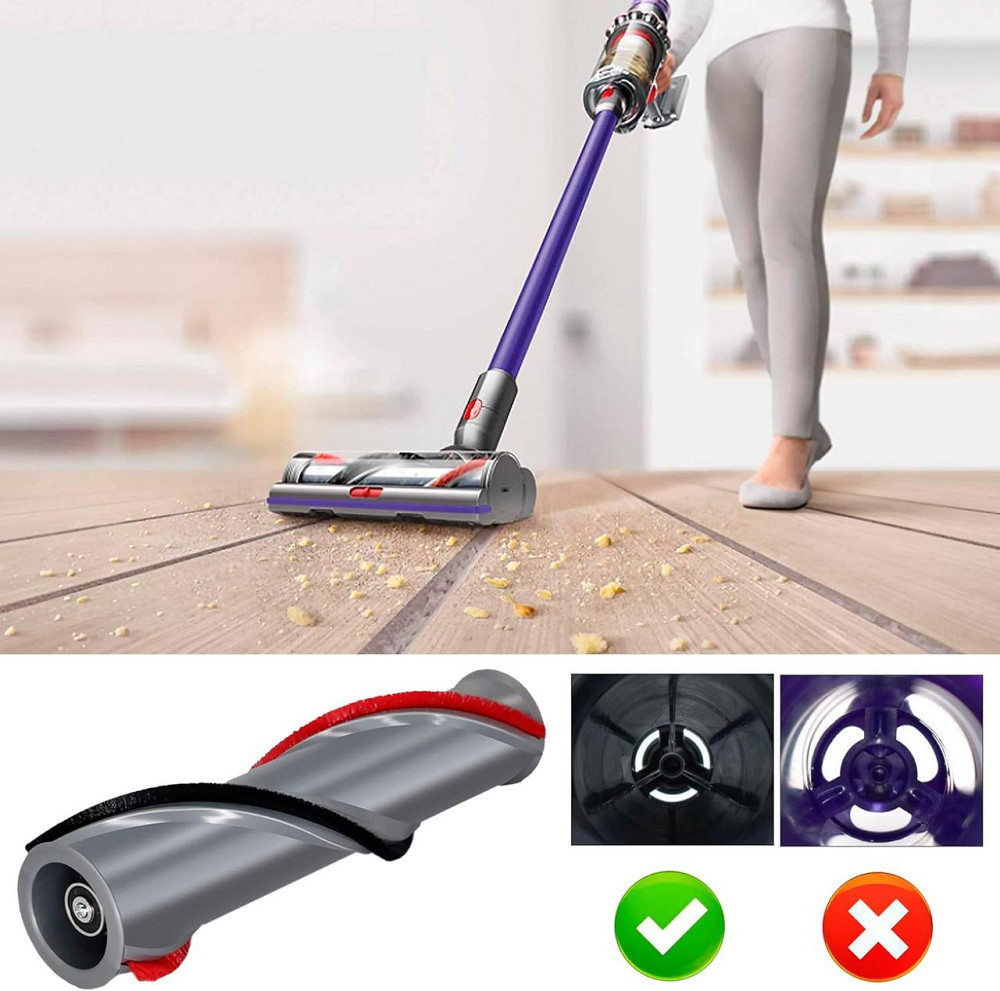 Ролик-щетка Italdos AS-RUL-SEV11 чёрный совместим с Dyson V11 SV14 5 см 3 штифта для всех покрытий удаляет Киев - изображение 2