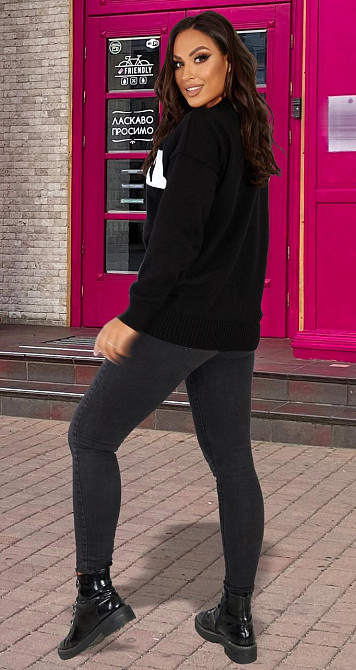 Свитер туника с надписью (48-52) Киев - изображение 3