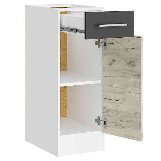 Кухонний модуль нижній з шухлядою Еверест Еко 300 дуб крафт білий/графіт/білий (без стільниці) 30х46х82 см (DTM-071031) Львів