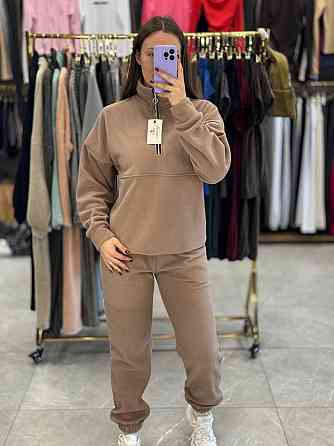 Женский теплый костюм двойка: кофта и штаны из турецкого флиса. Бежевый, 42/44 Одесса