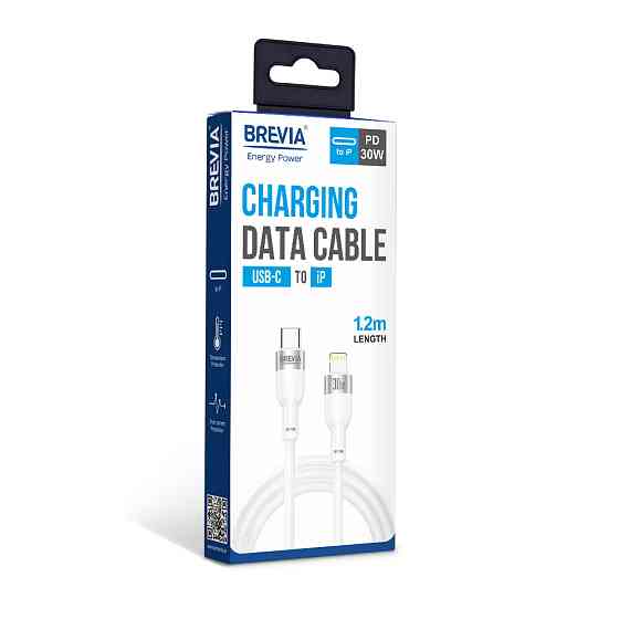 Кабель Brevia Type-C to Lightning 30W 1,2м, білий box (52120WCLC1) Львів
