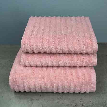 Набір махрових рушників Зеро Твіст 3шт GM Textile 50x90см, 50x90см, 70x140см 550г/м2 (Рожевий) Суми