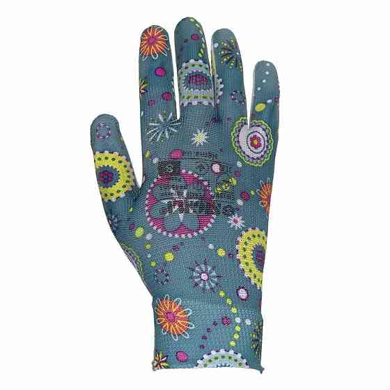 Рукавички трикотажні з частковим ПУ покриттям р8 (сині, манжет) SIGMA (9446561) Київ