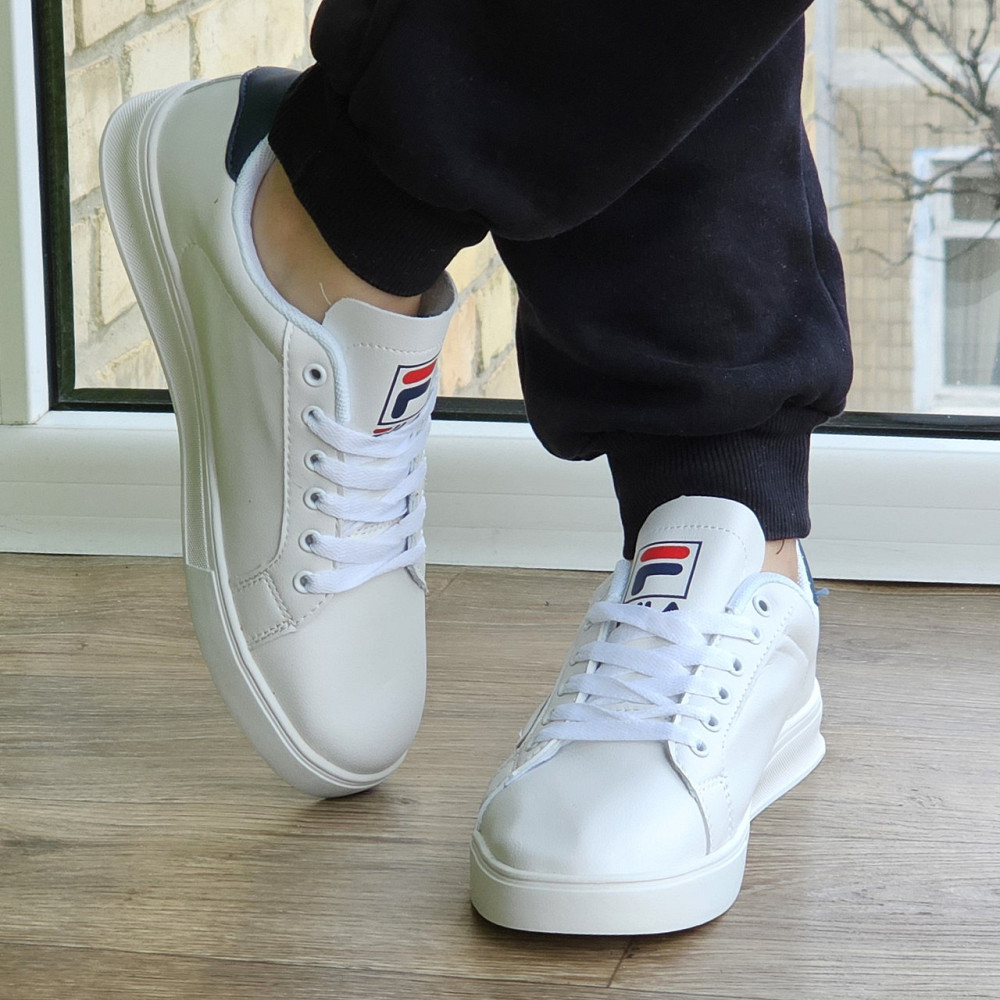 Мужские Кроссовки FILA Белые Кеды Фила Кожаные (размеры: 40,41,42,43,44) Видео Обзор Днепр - изображение 8