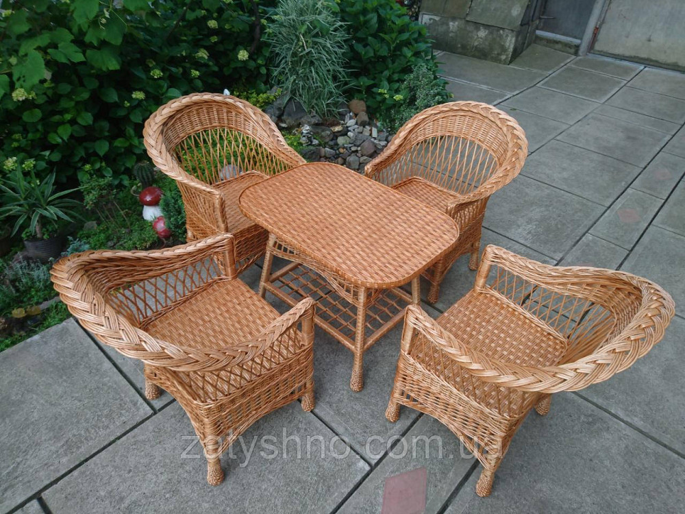 Плетеный комплект мебели из лозы на дачу Киев - изображение 1