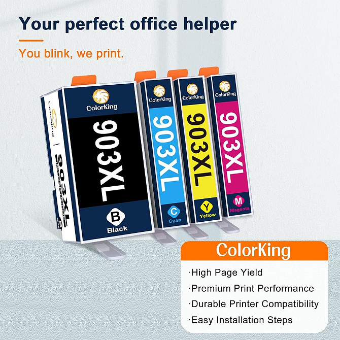 Пустые картриджи Colorking 903XL для HP OfficeJet Pro 6950 6970 6760 Днепр - изображение 1