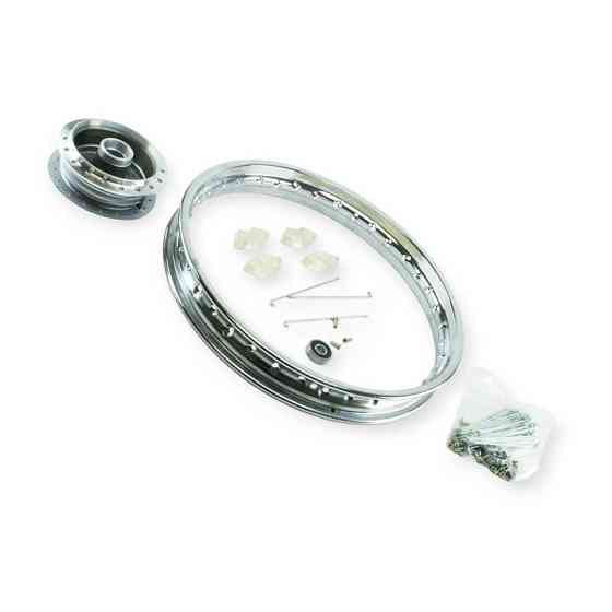 Диск задній мопед Дельта на спицях D=17 підшипник 12,мм (комплект під складання) колісний Мукачево