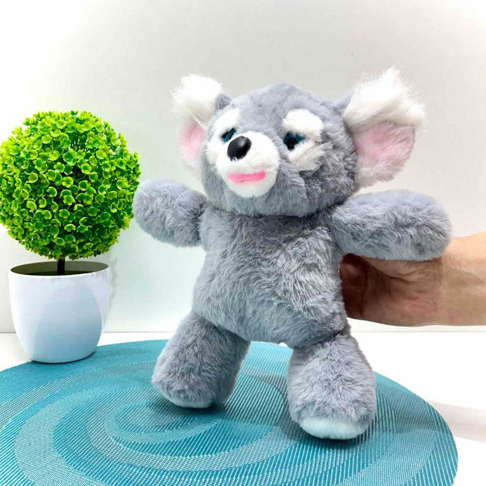 Коала інтерактивна м'яка іграшка пляшечка в комплекті моргає сенсорний та магнітний датчик звук 24см Сірий (933-216 E) Чернигов - изображение 6