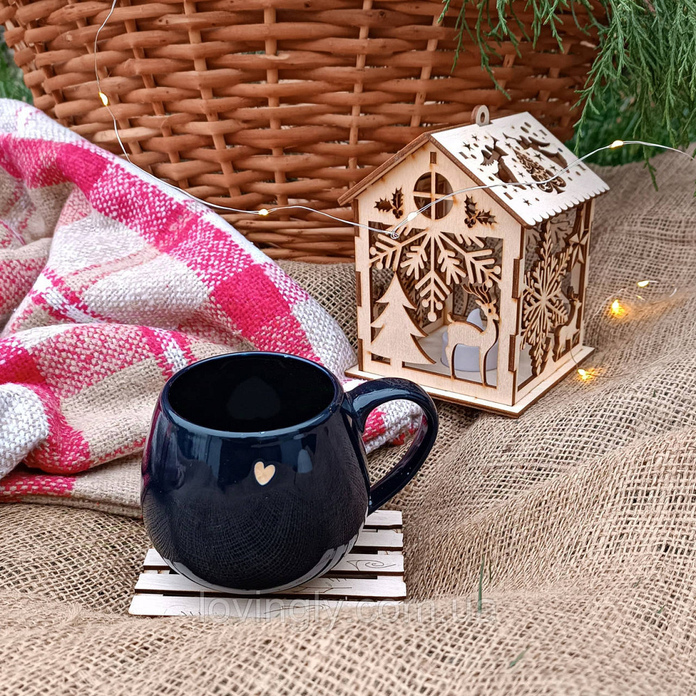 Новогодний подарочный набор с пледом, чашкой и глинтвейном. Ирпень - изображение 4