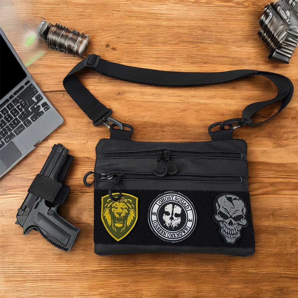 Тактична сумка з шевроном, Рюкзак через плече військова барсетка, Чоловічі сумки через плече KD-78 Львів - фото 4