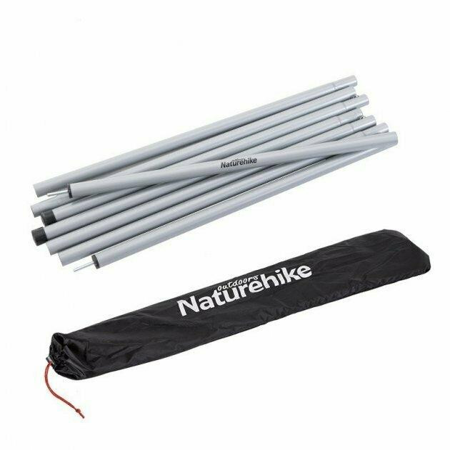 Стійки для тенту сталеві оцинковані Naturehike Steel poles Updated NH20PJ041, 16мм*2.0м, сірі (2 шт) Київ - фото 1
