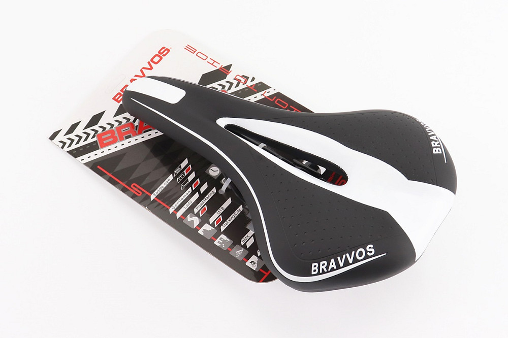 Сидіння MTB 270x140мм, чорно-біле YF-1018 Київ - фото 1