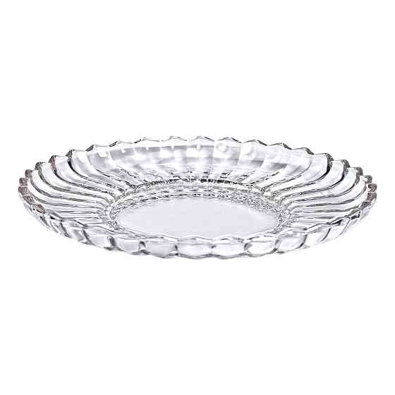 Сервірувальне блюдо Ø 28 см прозоре кругле для дому та кафе HP-YH-32 Коломия