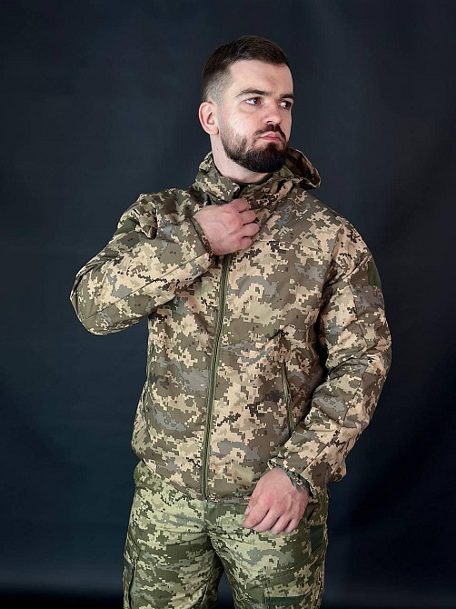 Армейский водонепроницаемая  летняя куртка мужская армейская ветровка с капюшоном для военнослужащего WAR Львов - изображение 5