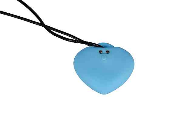 Мінівібратор «Сердечко» FairyGasm PleasureStone blue, 9 режимів, на шнурку Sex Aura Київ