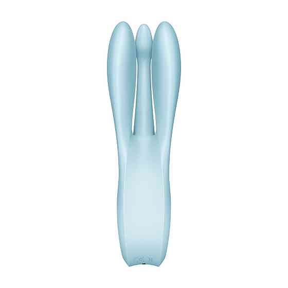 Клиторальный вибратор Satisfyer Threesome 1 Light Blue с тремя гибкими пальчиками Sex Aura Киев