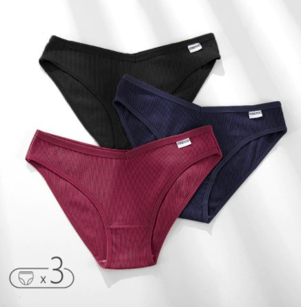 Набор женских трусиков 44 размер - в наборе 3шт., 95% хлопок, 5% спандекс Киев - изображение 1