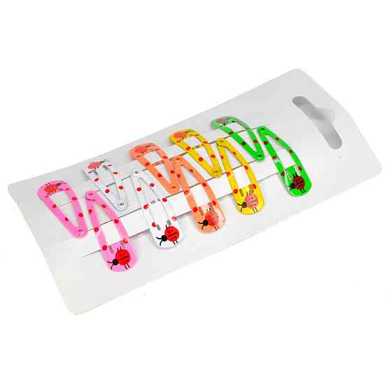 Затискач дитячий для волосся Букашки 0109-114, 10 шт Вінниця