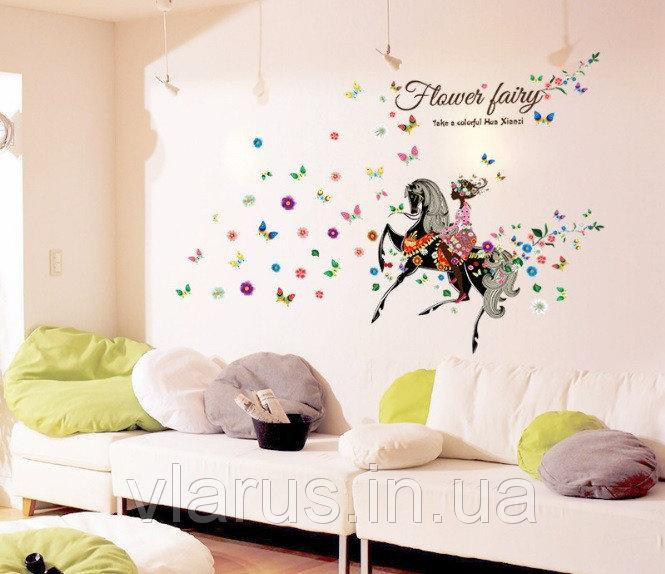 Наклейка на стену в детскую Цветочная фея Киев - изображение 4
