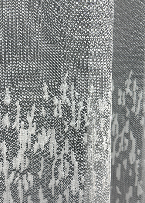 Тюль VR-Textil 1675т Жакард Білий з сірим 250х270 см (42-0948) Київ - фото 6