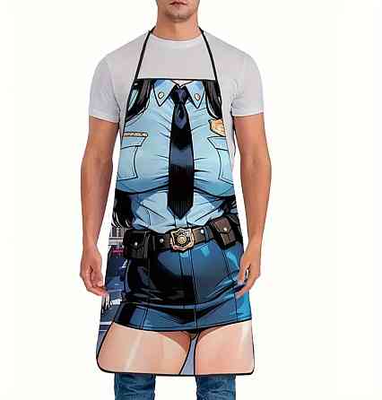 Фартух з приколом для жінок – жінка в поліцейській формі 72 на 53 см різнобарвний Київ