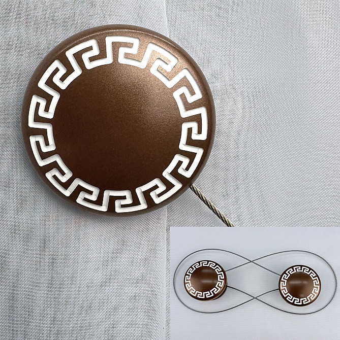 Магниты для штор и гардин Афина 2 шт Коричневый (81-272) Киев - изображение 1